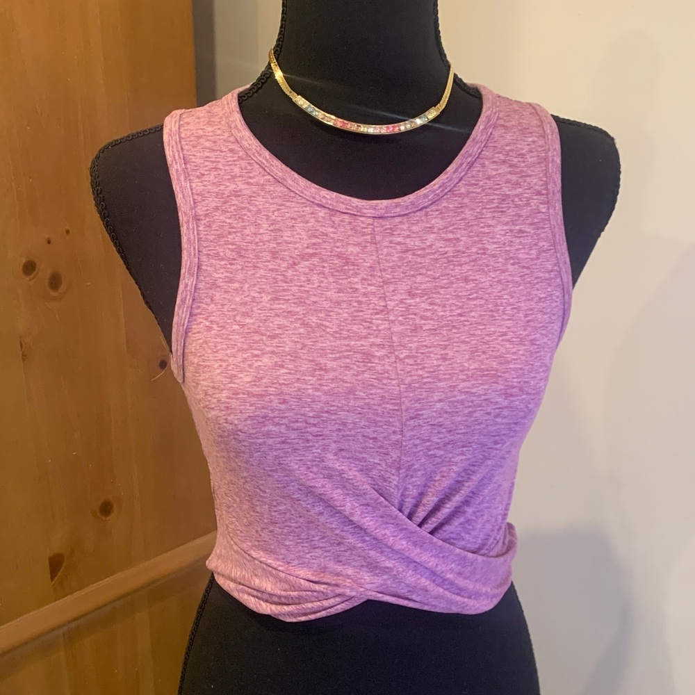 🌹YOGALICIOUS LUX Sleeveless Twist Front Tank Top - Pink